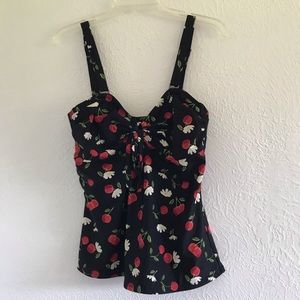 Cherry tankini swim top 🍒